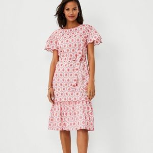 Floral Tie Waist Shift Dress